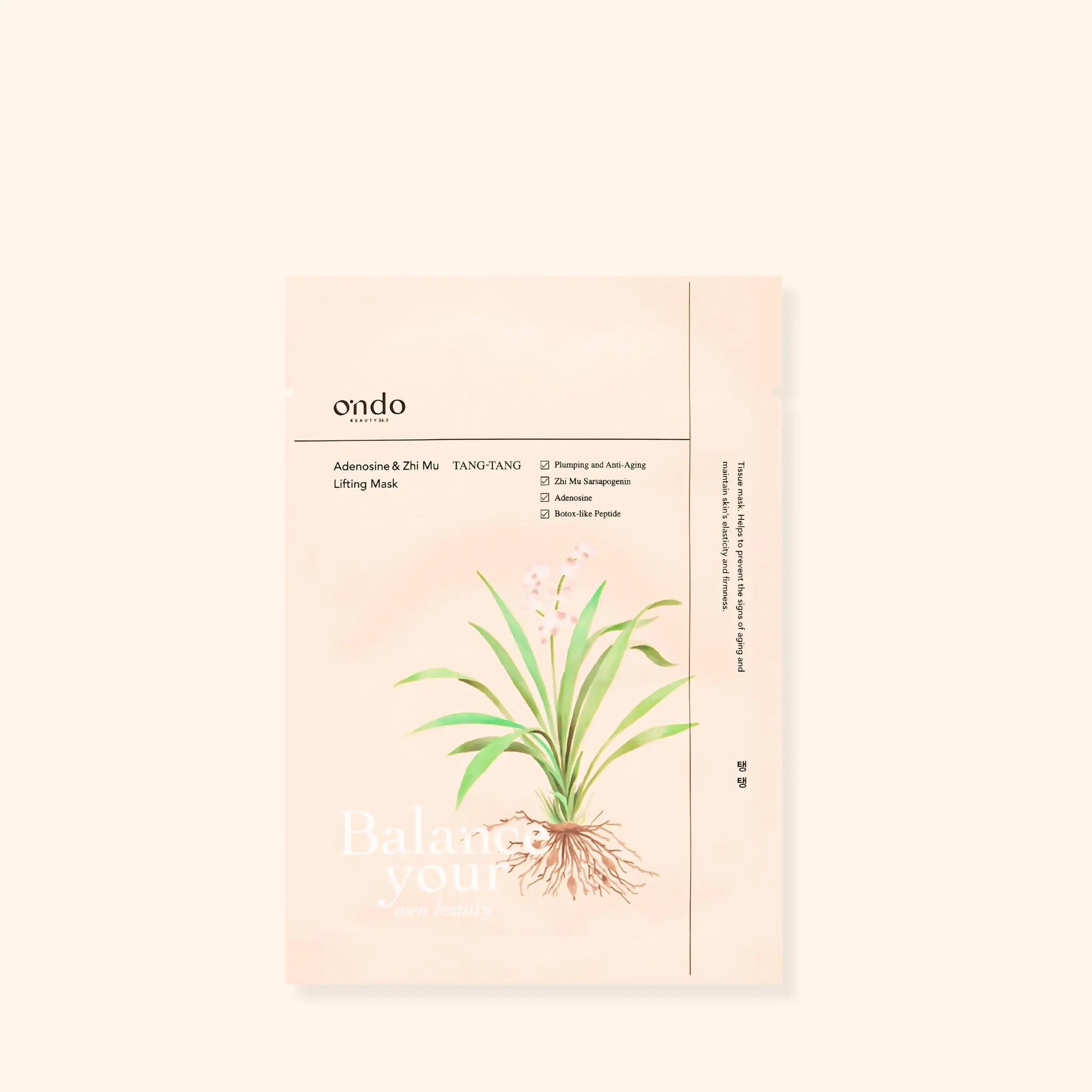 Ondo Beauty 36.5 Adenosine Zhi Mu Lifting Face Mask - Manggo Skincare