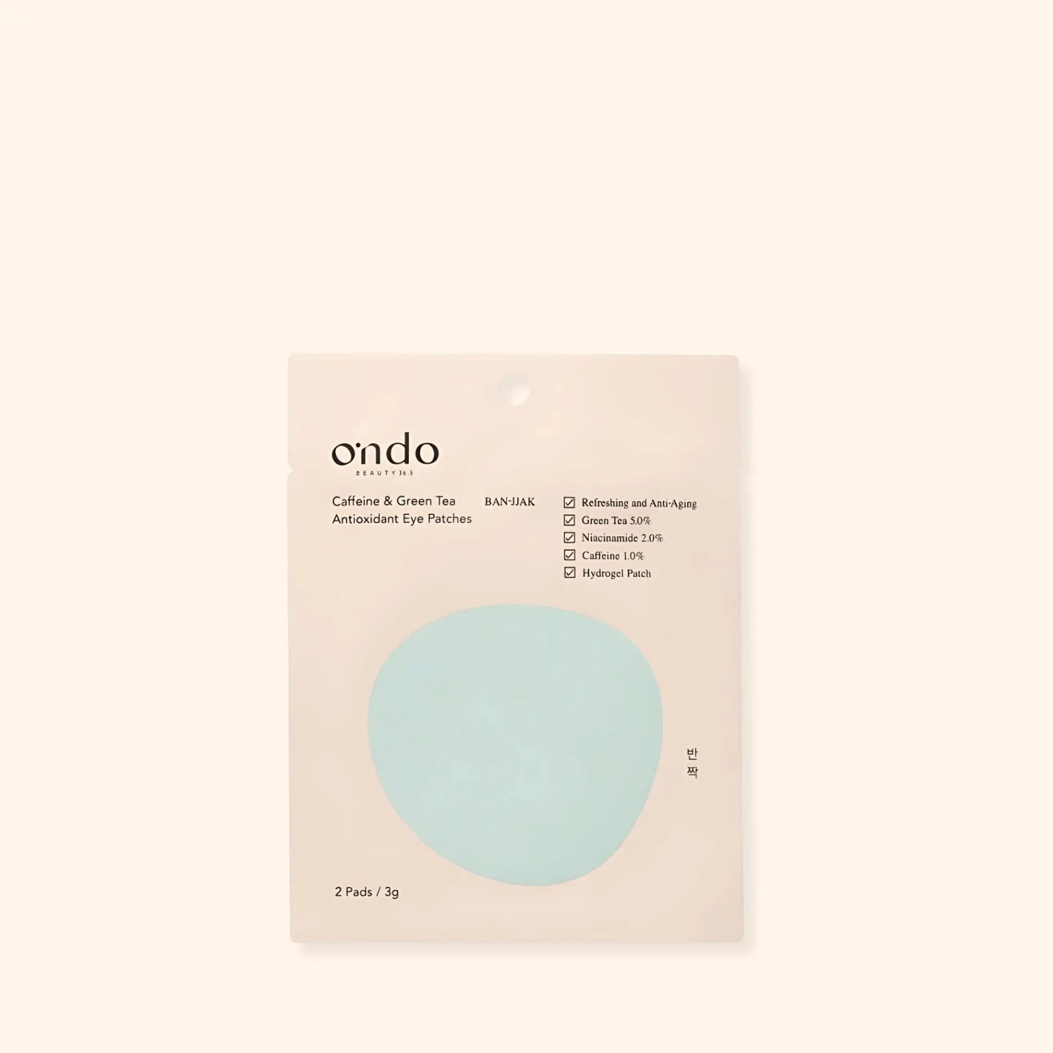 Ondo Beauty 36.5 Caffeine & Green Tea Antioxidant Eye Patches (2u) - Manggo Skincare